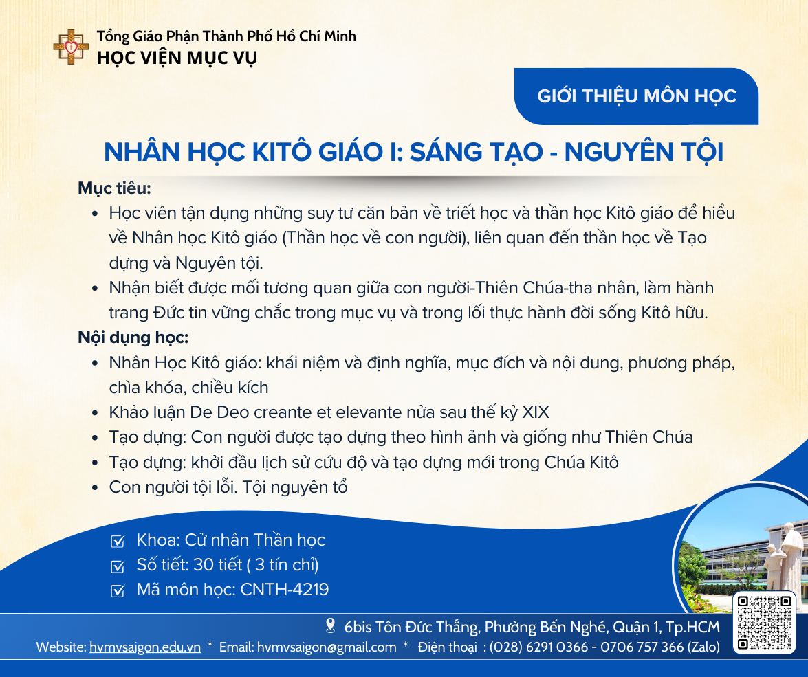 Nhân học Kitô giáo 1: Sáng tạo và Nguyên tội